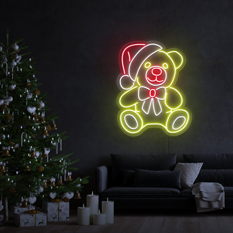 "Christmas Bear" - LED Neon Sign