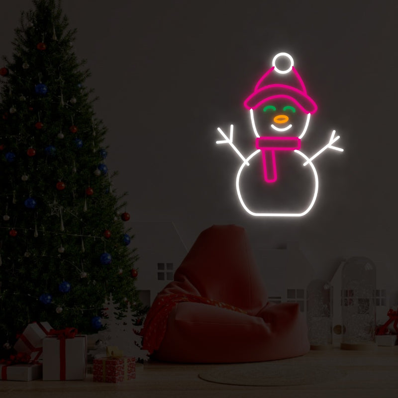 "Christmas Snowman" - LED Neon Sign