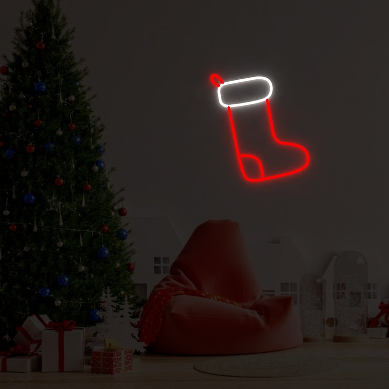 "Christmas Stocking 2" - LED Neon Sign