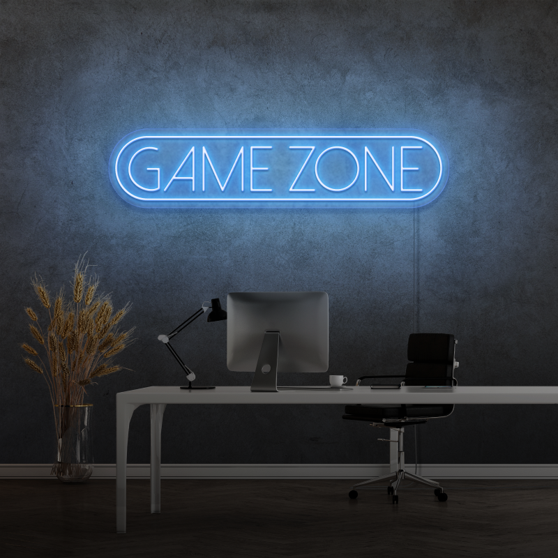 "GAME ZONE" - Signe en néon LED