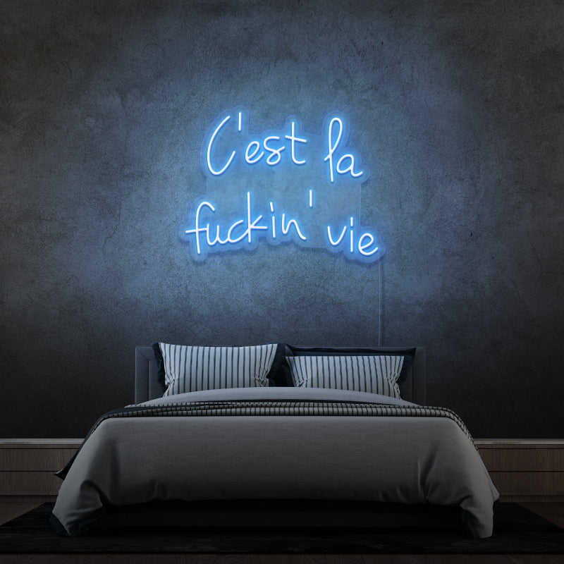 'C’EST LA FUCKIN VIE' - signe en néon LED