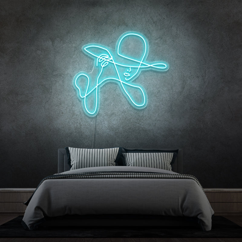 'THE LADY WITH A HAT' by Margot - LED neon sign