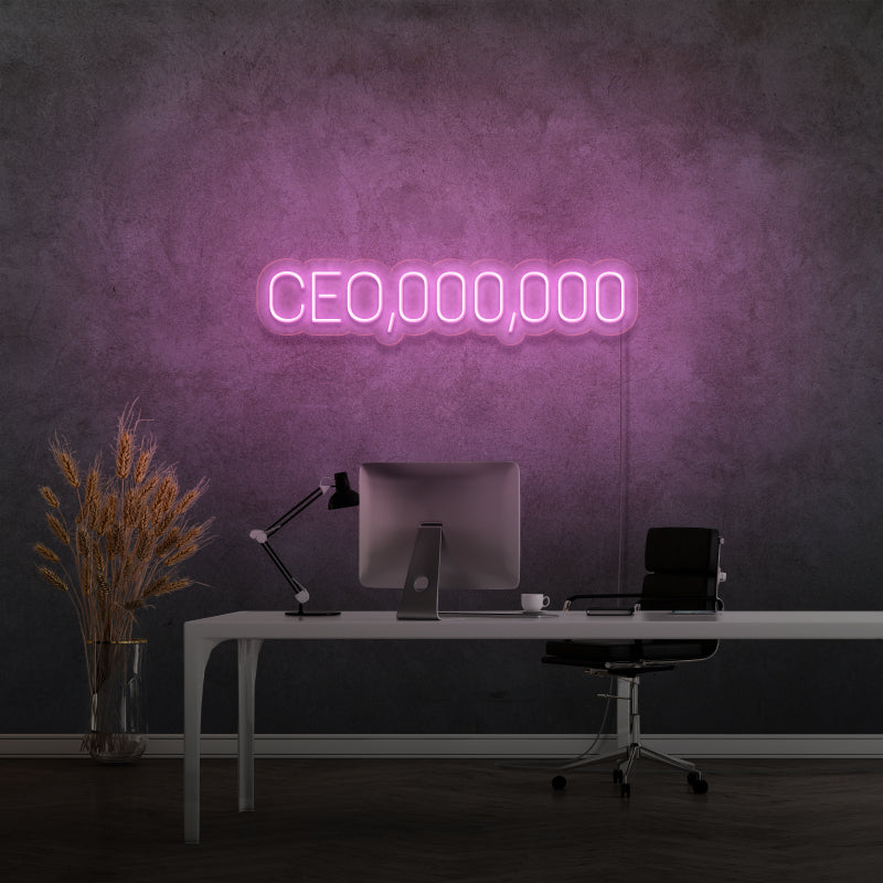 'CE0 000 000' - LED neon sign