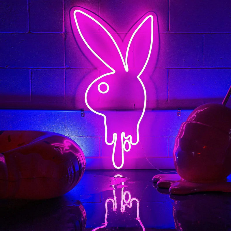 "BUNNY PLAYBOY" - LED Neon Sign