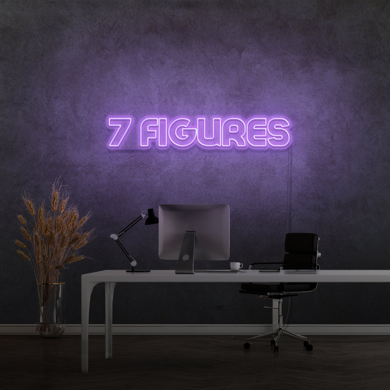 '7 FIGURES' - signe en néon LED