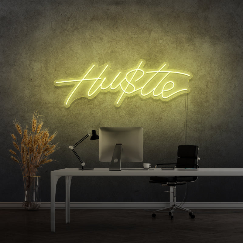 'HUSTLE' - signe en néon LED