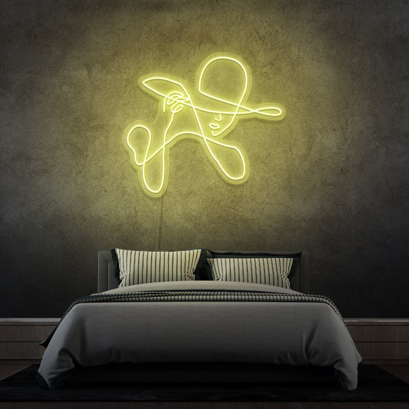'THE LADY WITH A HAT' by Margot - LED neon sign